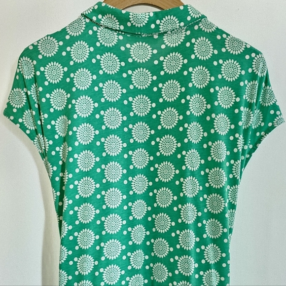 🇬🇧 Boden Green Sleeveless Cotton Front-Tie Floral Print Midi Dress - Picture 10 of 16